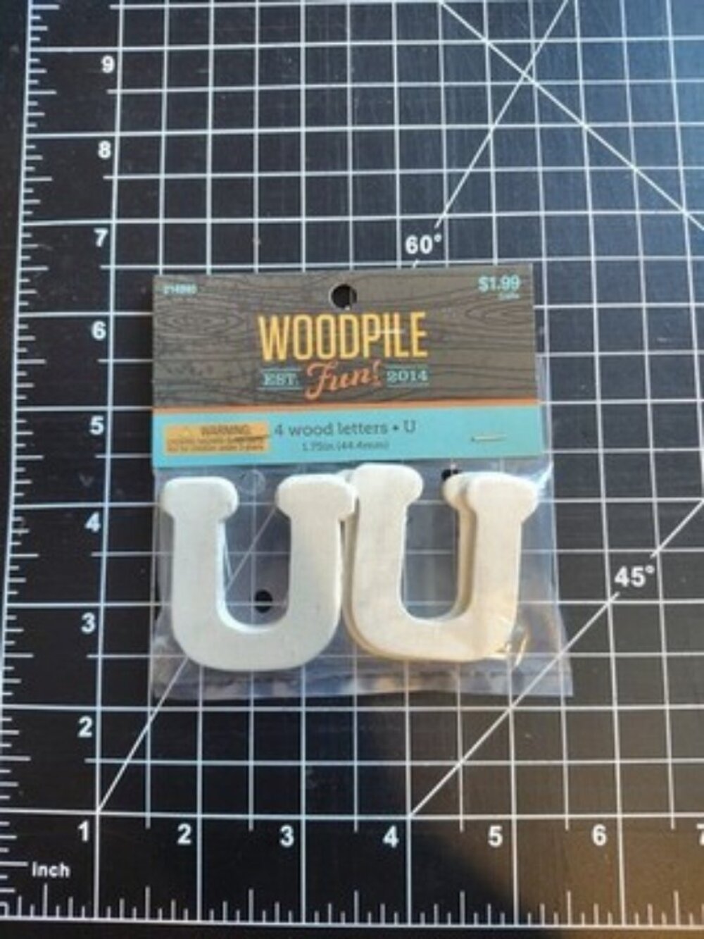 Hobby Lobby Woodpile 1.75” Wood Letters (4 Pieces Of Letter U) Still Sealed New